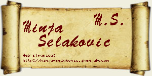 Minja Selaković vizit kartica
